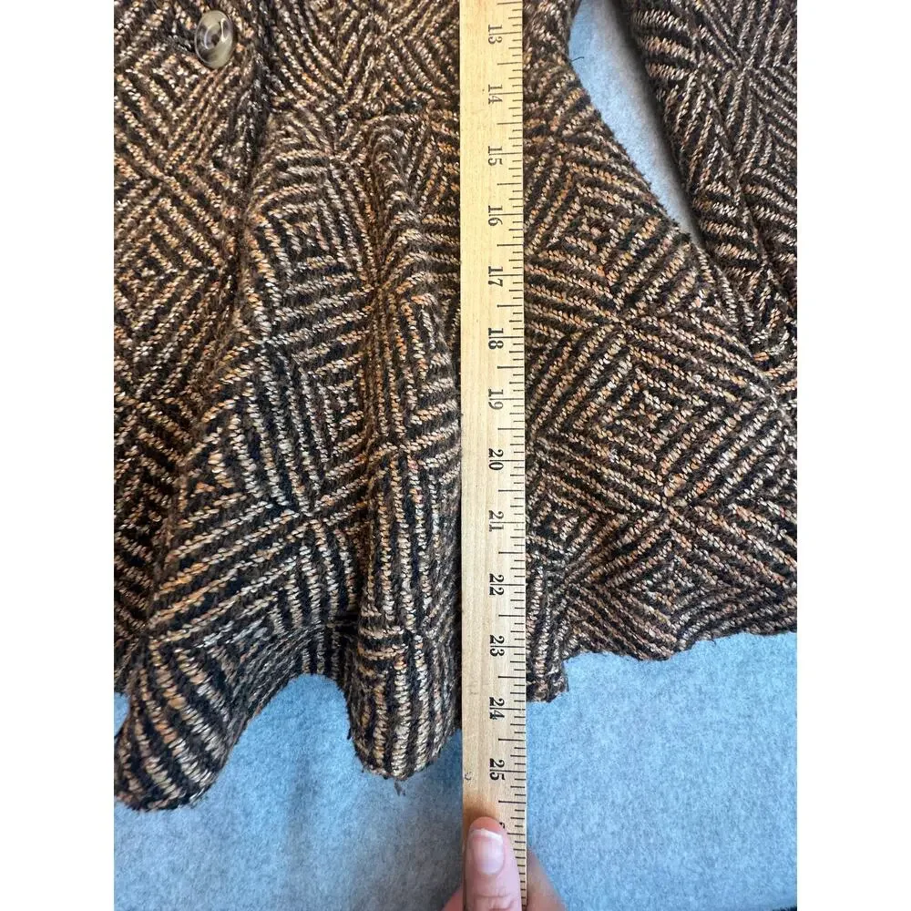 Free People Diamond Jacquard Peacoat Tweed